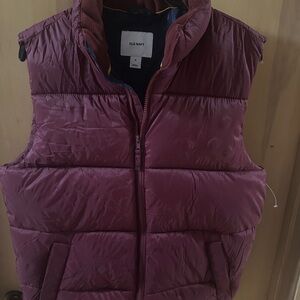 Old Navy Maroon Quilted Vest